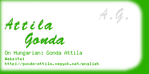 attila gonda business card